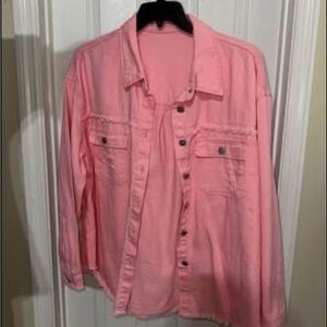 Women's Pink Denim Jacket